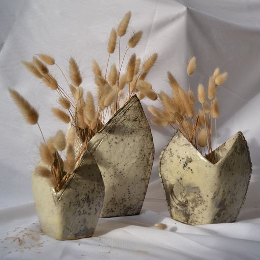 Vaso in ceramica Raku realizzato a mano da Melissa Zanella