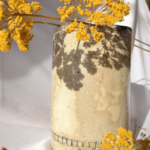 Vaso in ceramica Raku realizzato a mano da Melissa Zanella