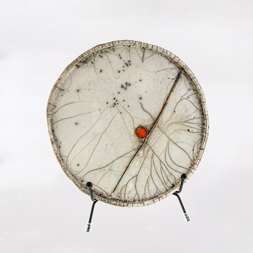 Piattino artistico in ceramica Raku realizzato a mano da Melissa Zanella