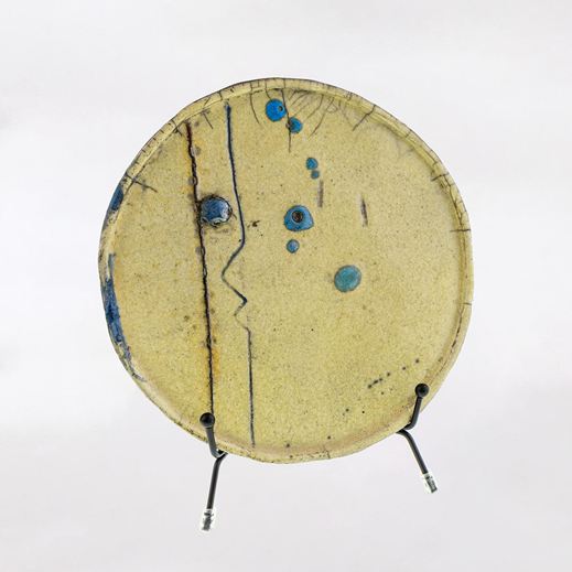 Piattino artistico in ceramica Raku realizzato a mano da Melissa Zanella