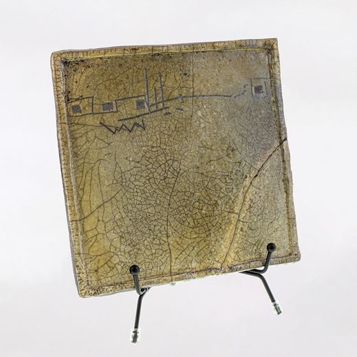 Piattino artistico in ceramica Raku realizzato a mano da Melissa Zanella