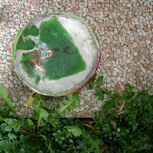 Ciotola in ceramica Raku realizzata a mano da Melissa Zanella