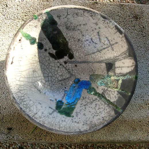 Ciotola in ceramica Raku realizzata a mano da Melissa Zanella