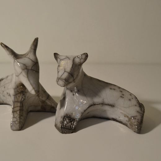 Presepe in ceramica Raku realizzato a mano da Melissa Zanella