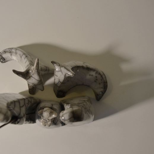 Presepe in ceramica Raku realizzato a mano da Melissa Zanella