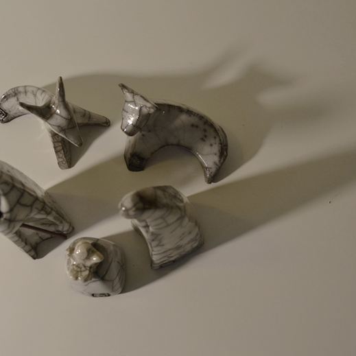 Presepe in ceramica Raku realizzato a mano da Melissa Zanella