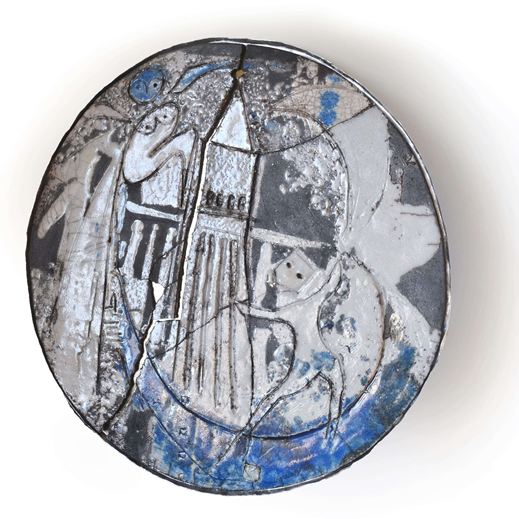 L'amore durante il carnevale a Venezia - Opera artistica in ceramica Raku realizzato a mano da Melissa Zanella