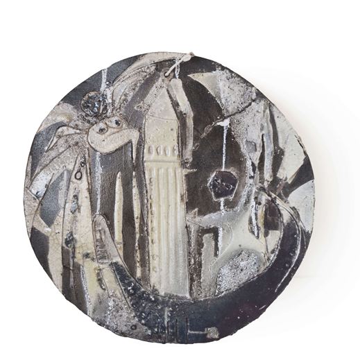 L'amore durante il carnevale a Venezia - Opera artistica in ceramica Raku realizzato a mano da Melissa Zanella