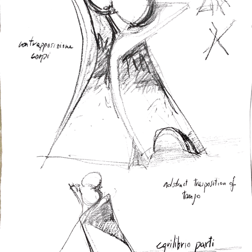 L'equilibrio del tango - Opera artistica in ceramica Raku realizzato a mano da Melissa Zanella