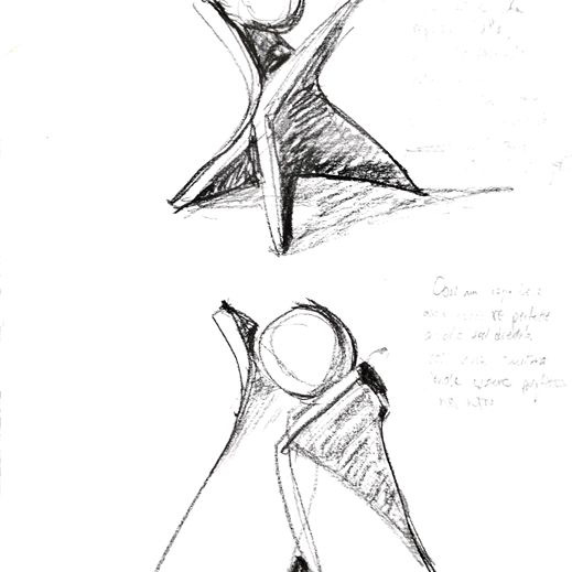 L'equilibrio del tango - Opera artistica in ceramica Raku realizzato a mano da Melissa Zanella