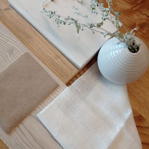 Material board per la ristrutturazione di uno studio di fotografia, progetto curato dell'architetta Melissa Zanella