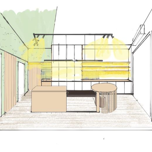 Progetto per la ristrutturazione di uno studio di fotografia curato dell'architetta Melissa Zanella