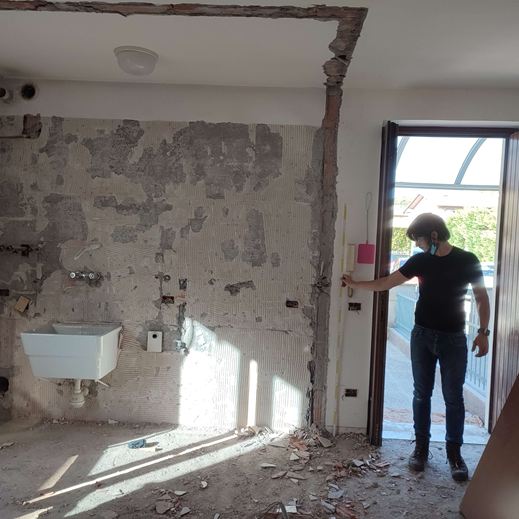Bilocale in ristrutturazione, progetto a cura dell'architetta Melissa Zanella