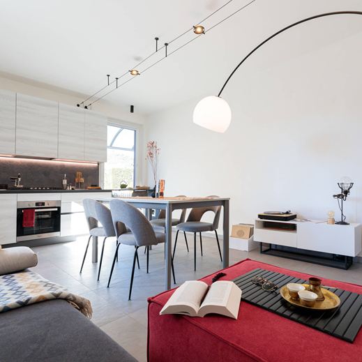 Bilocale dopo la ristrutturazione, progetto curato da Melissa Zanella, architetta a Vicenza