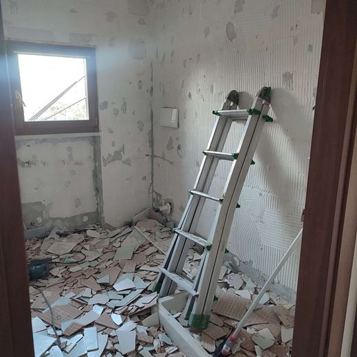 Appartamento durante la ristrutturazione, progetto curato dall'architetto Melissa Zanella