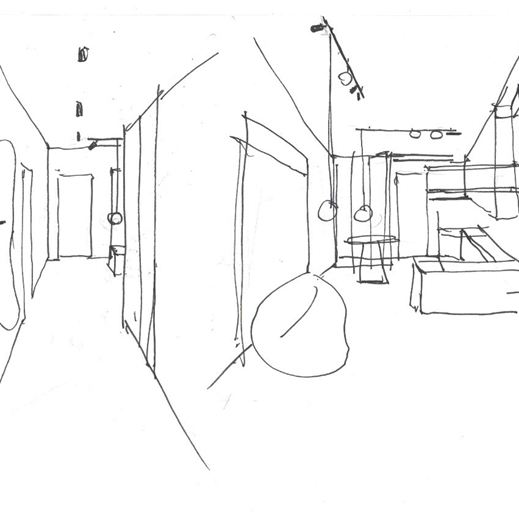progetto zona giorno a mano libera, curato da architetta Melissa Zanella 2